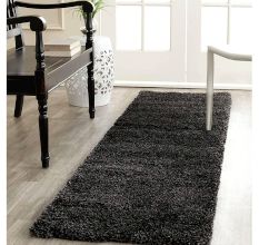 Luxury Charcoal Shaggy Hall Carpet