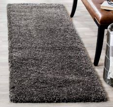 Elegant grey Shaggy Living Carpet