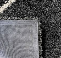 Plush Grey Shaggy Hall Runner