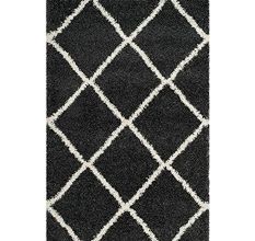 Plush Grey Shaggy Hall Runner