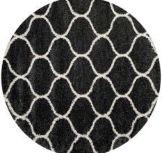 Modern Dark Grey Plush Bedroom Carpet