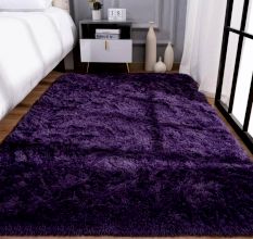 Soft Purple Textured Hall Rug