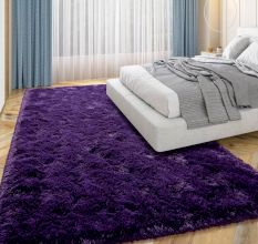 Soft Purple Textured Hall Rug