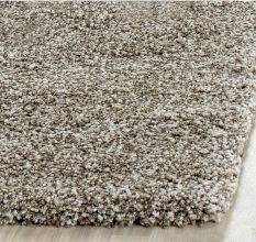 Bold Grey Plush Living Rug