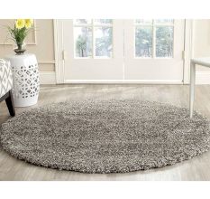 Bold Grey Plush Living Rug