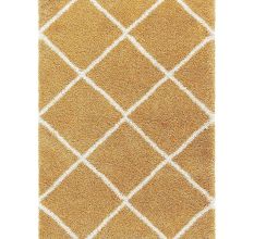 Modern Gold Shaggy Living Rug