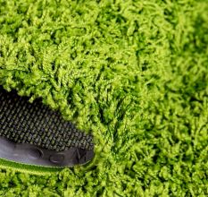 Soft Green Shaggy Hall Rug