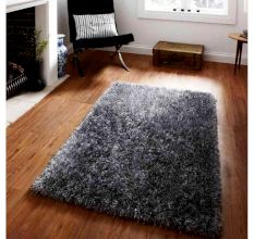 Soft Grey Shaggy Bedroom Mat