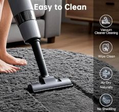 Soft Grey Textured Hall Mat