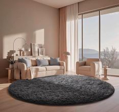 Soft Grey Textured Hall Mat