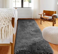Soft Grey Textured Hall Mat
