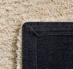 Modern Ivory Geometric Dining Carpet