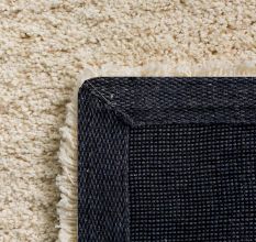 Modern Ivory Geometric Dining Carpet