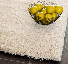 Modern Ivory Geometric Dining Carpet