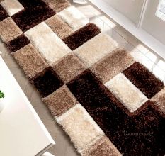 Soft Brown Shaggy Home Carpet