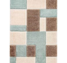 Modern Multicolor Geometric Hall Rug