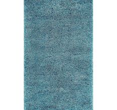 Blue Modern Shaggy Hall Mat