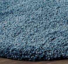 Blue Modern Shaggy Hall Mat
