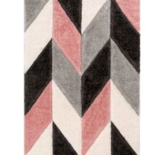 Modern Grey Geometric Bedroom Rug