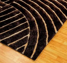 Modern Brown Geometric Dining Mat