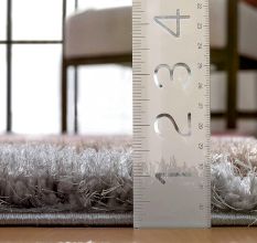 Modern Silver Geometric Hall Mat
