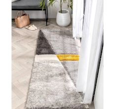 Modern Handcrafted Geometric Dining Rug