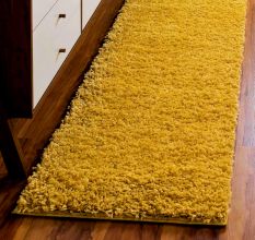 Modern yellow Shaggy Bedroom Rug