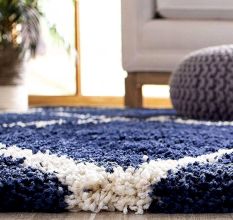 Modern Handknotted Shaggy Home Rug