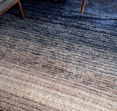 Handmade Navy Geometric Hall Rug