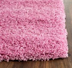 Modern Pink Plush Home Carpet