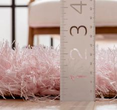 Luxury Pink Shaggy Hall Rug