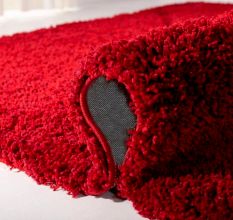 Bold Red Handwoven Hall Rug