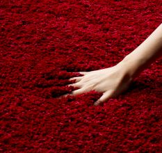 Bold Red Handwoven Hall Rug