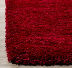 Bold Red Handwoven Hall Rug