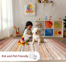 Soft Rainbow Textured Hall Mat