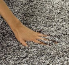 Modern grey Shaggy Hall Rug