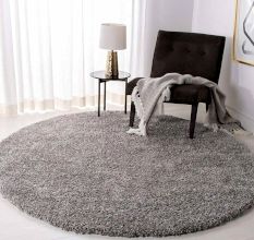 Modern grey Shaggy Hall Rug