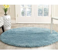 Handmade Bedside Sky Blue Rug