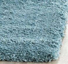 Handmade Bedside Sky Blue Rug