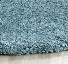 Handmade Bedside Sky Blue Rug