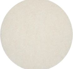 Handwoven White Shaggy Rug