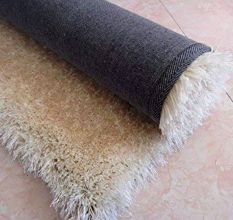 Handwoven White Shaggy Rug