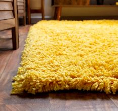 Slip Yellow Shaggy Rug