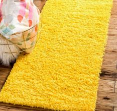 Slip Yellow Shaggy Rug