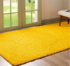 Slip Yellow Shaggy Rug