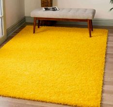 Slip Yellow Shaggy Rug