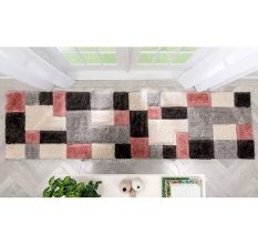 Modern Multicolor Geometric Dining Rug