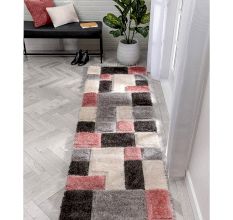 Modern Multicolor Geometric Dining Rug