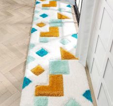 Modern multicolor Geometric Bedroom Mat