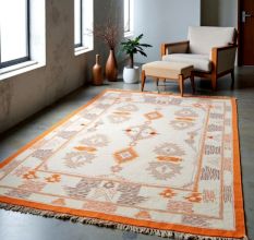 Handknotted Wool Area Rug Bold